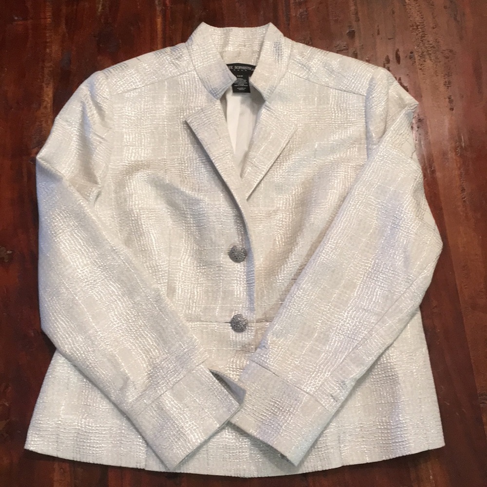 Silvery white blazer